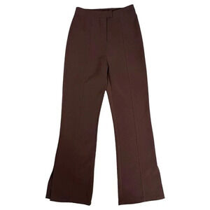 4th & Reckless Brown Side Split Dress Pants Flare Leg High Waisted Size Medium